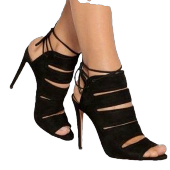 Aquazzura Sloan Seude Lace Up Heels Size 7 (37) - Picture 2 of 8
